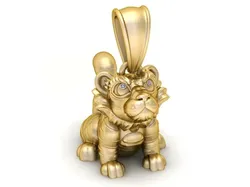Diamond Tiger Pendant 3D Printable Model 3D Print Model in Pendants 634715
