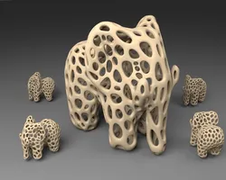 Elephant - Voronoi Style