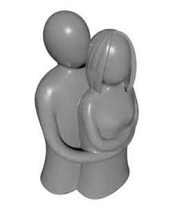Embracing Couple Statue - Modern Love Sculpture