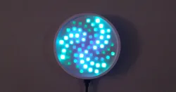 Fibonacci64 Case with Paper Diffuser - 86mm disc with 64 WS2812B RGB LEDs and Wi-Fi