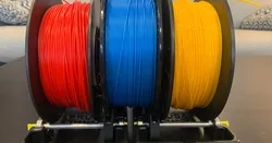 Filament Roller Guide - Use 2 Prusa MMU2 Trays as a 3 Filament Spool Roller