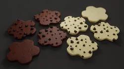 Flower Shaped Cookies - Vanilla and Chocolate with Choco Chips