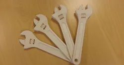 Fully assembled 3D printable wrench