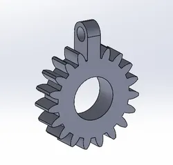 Gear Keychain 3D Print Model in Keychains 634679