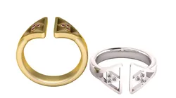 Geometric Triangle Architectural Ring 3D Print Model in Pendants 635617