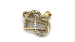 Infinity Heart Diamond Pendant 3D Jewelry Model Luxury Love Necklace Design
