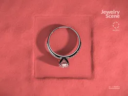 Jewelry on Stone Visualization KeyShot Scene