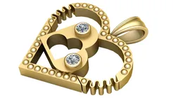 Luxury Heart Lock Pendant with Diamond Accents
