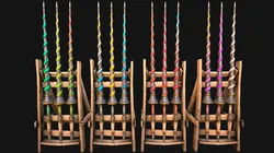 Medieval Wooden Weapon Spear Lance Rack Armory Stand