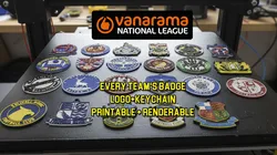 National League Vanarama every team badge keychain - Color printable and renderable 3D Print Model in Keychains 634644
