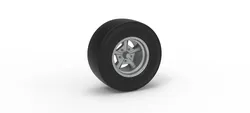Rear wheel of vintage dragster Version 4 Scale 1 to 25 3D Print Model in Vehicle 634098