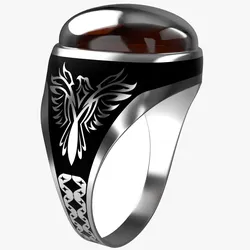 Red Stone Ring for Men