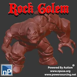 Rock Golem 1 Free 3D Print Model in Figurines 635938