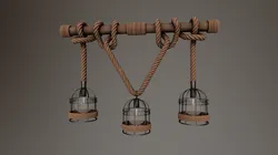 Rope Chandelier Triple Pendant
