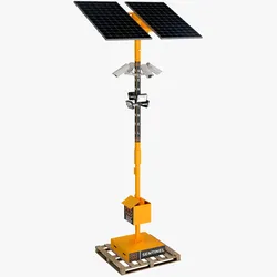 Surveillance System Pole with CCTV and Solar