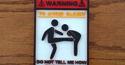 To Avoid Injury Sign (Kicking Version)