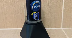 Upside-down stand for roll-on deodorant