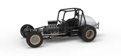 Vintage Dirt Silver Crown Car Base Scale 1 to 25 3D Print Model in Vehicle 635031