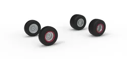 Wheel Set of Dirt Silver Crown Champ car Scale 1 to 25 3D Print Model in Vehicle 635846