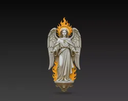 Angel of Sacred Flame STL Christian Devotional Statue 3D print model