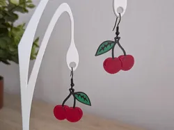 Aretes de cereza - Modelo de impresión 3D gratuito