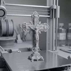 Baroque Crucifix 3D print model
