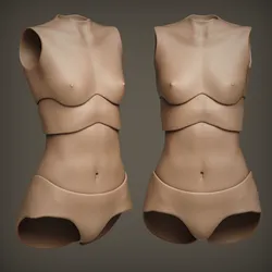BJD Doll Torso Model - Women Ball Jointed Doll Body for Resin 3D Printing