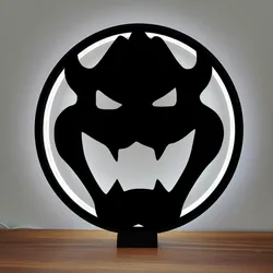 🔥🐢 Bowser Ring Lamp Light Art