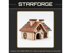 Charming Cottage Pet Hide for Small Animals and Reptiles StarForge Kits 3D Print STL File