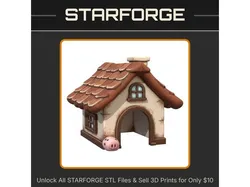 Charming Cottage Pet Hideaway for Reptiles and Small Animals StarForge Kits 3D Print STL File