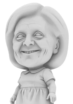 Chibi Politician Lady  Angela Merkel 3D print model