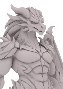 Drachen Krieger  Dragon Warrior   3D print model