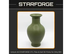 Elegant Curved Planter with Wide Rim Design for Indoor Decor StarForge Kits 3D Print STL File