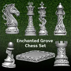 Enchanted Grove Chess Set – Nature-Inspired Elegance