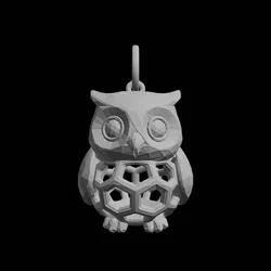 Geometric Owl Pendant