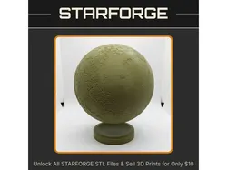 Highly Detailed Educational Moon Model for Science Learning StarForge Kits 3D Print STL File