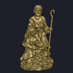 Holy Family Compact Nativity - Christmas crib STL