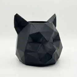 Low poly cat pot