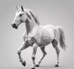Low Poly Horse 3D Model 3D print model