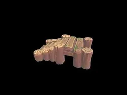 Low Poly Stylized Log Stairs Low-poly 3D model