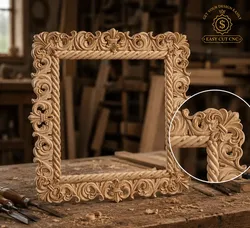 Luxury Ornamental Marble Frame CNC Design 3D model