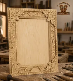 Luxury Ornamental Wooden Picture Frame CNC Design 3D model