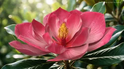 Magnolia Flower with Stamen Cluster Pink Fur 3D model