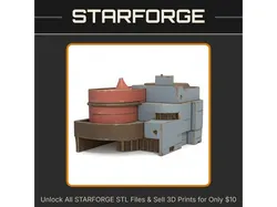 Modern Architectural Building Replica Model for Educational Display StarForge Kits 3D Print STL File