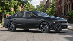Modern Mid Size Sedan Black 3D model