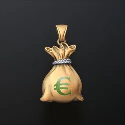 Money Bag Pendant v2 3D print model