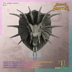 Pre-Supported Jabberwock Bust