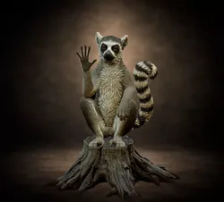 Ring-Tailed Lemur Calm Down 3D print model