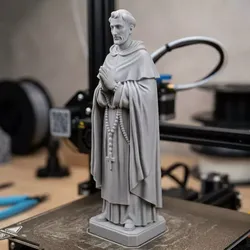 Saint Dominic Praying Religious Monk Statue 3D print model
