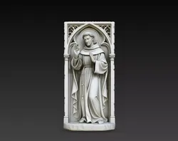 Saint Francis Blessing Shrine STL Christian Wall Plaque 3D print model